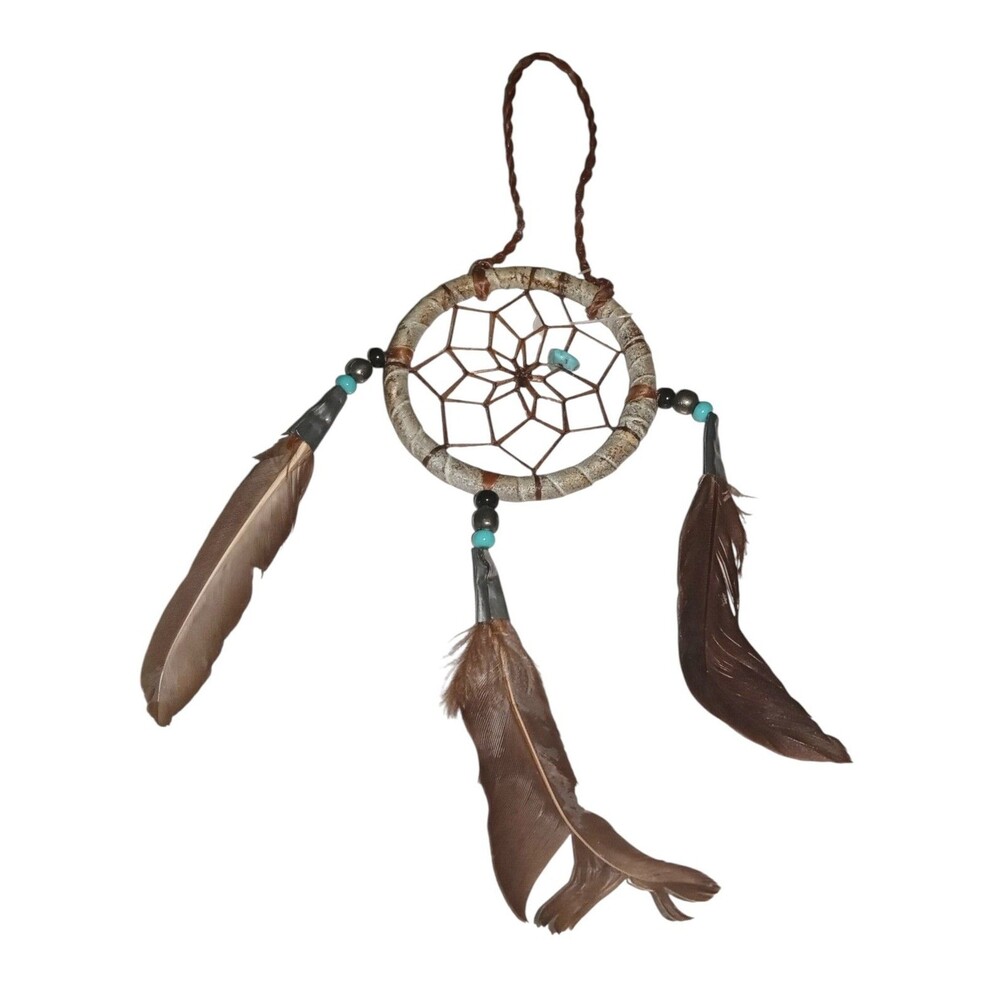 Two Native American Navajo Handmade Handcrafted Dream Catchers